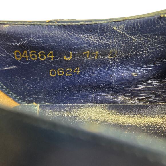 SAMUEL WINDSOR OXFORDS 11D Mens Blue Leather Dress Shoes Office Business Church‎ - Picture 10 of 11